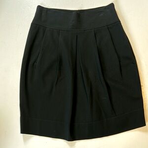 Theory Black high waisted pleated front skirt 10